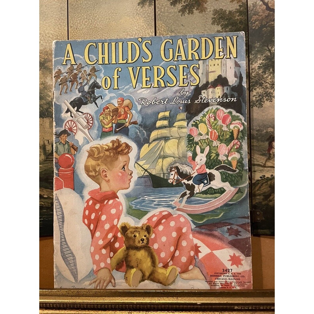 A Child's Garden Of Verses By Robert Louis Stevenson Large Very Vintage Book